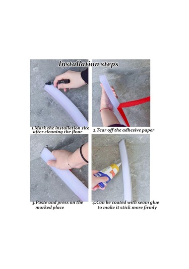 Bosphorusboutique02 Kendinden Yapışkanlı Kapı Altı Su Bariyeri Siyah Silikon 100cm Siyah