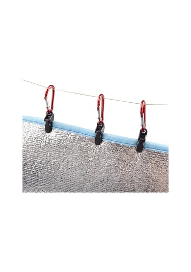 Skycity Kamp Çadırı Rüzgar Sabitleyici Krokodil Kelepçe + Kalebuz Çengel, Plastik, 35x8mm, 20 Adet Çok Renkli