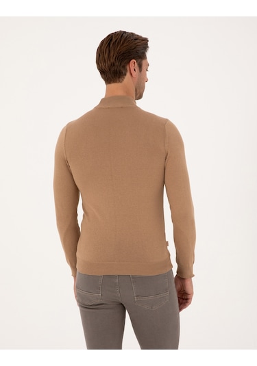 Pierre Cardin Erkek Camel Kazak /triko 50314176-vr015 CAMEL