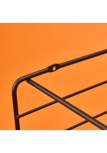 Suntel Dekoratif Dörtgen Raf - Siyah - 30 Cm Siyah