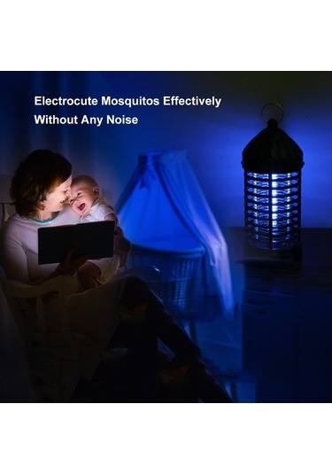 Pazly Elektronik Sivrisinek Öldürücü Uv Lamba Ev İçi Kullanım İçin Siyah