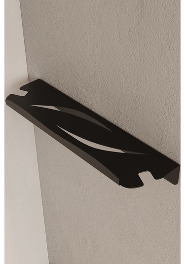 Zift Unique Paslanmaz Çelik Banyo Rafı - Yapışkanlı Duş Askısı Şampuan Rafı Mat Siyah Askılık Diğer