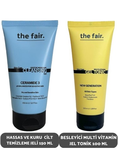 The Fair Multi Vitamin Jel Tonik 100 ML + Hassas ve Kuru Ciltler İçin Temizleme Jeli 150 ML