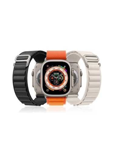 Watch 7 45mm Uyumlu Krd-74 Hasır Kordon Lofy Siyah