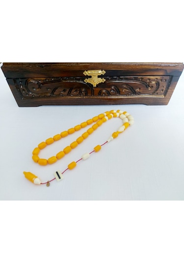 Soma Tesbih Ahmet Özdemir İmzalı Eski Bilardo Topu Katalin Malzeme Tesbih7x11