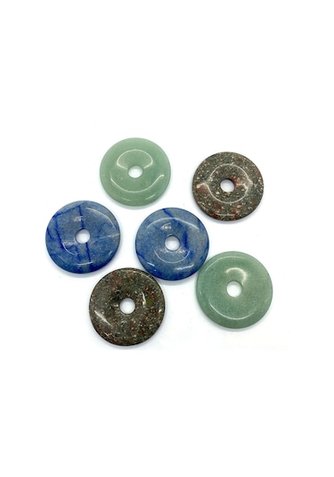 Soulader Doğal Taş Boncuk Kolye Ucu Yuvarlak Emniyet Tokası Takı Yapımı Malzemeleri Aksesuarları El Yapımı Boncuk Modelleri Çok REnkli