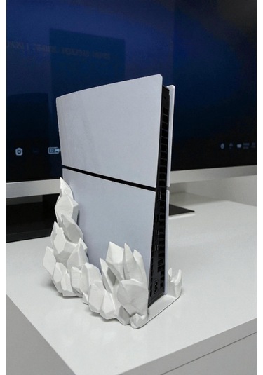 Ps5 Slım Stand Dijital Versiyon Uyumlu Playstation 5 Dikey Stand Ps5 Stand Beyaz