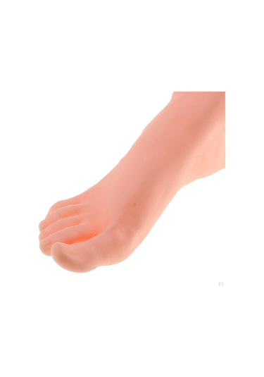 1 Adet Pvc Erkek Sağ Ayak Modeli Ayakkabı Çorap Kısa Çorap Ayak Bileği Zincir Ekran Ten Rengi