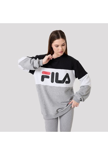 Antrasit Fila Erkek Bisiklet Yaka Sweatshirt Straight 681255 Antrasit