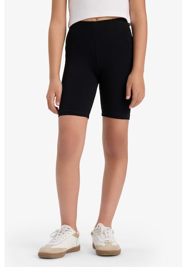 Defacto Kız Çocuk Biker Penye 2li Tayt B7616a825smbk81 SiYAH