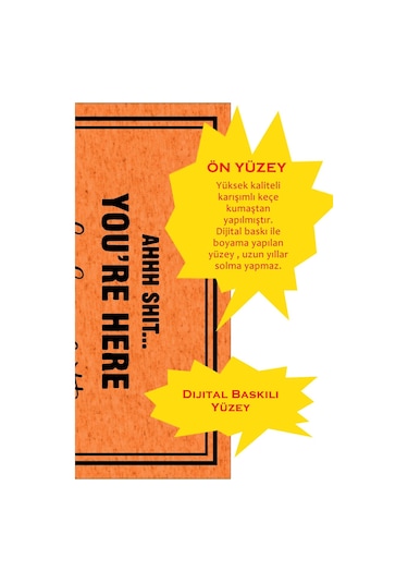 Tavuskuşu İç Ve Dış Mekan Çok Amaçlı Dekoratif Kapı Önü Paspası 45x70