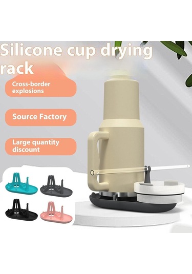 Suntek Kahve Kupa Su Bardak Rafı Taşınabilir Şişe Gri