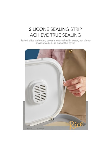 Natudeco Pirinç Dağıtıcı Sızdırmaz Pirinç Saklama Kabı Böcek