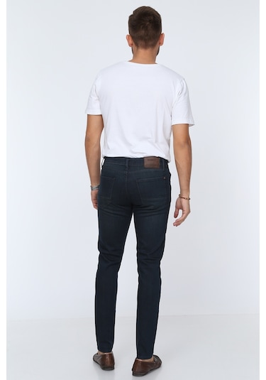 Digital Jeans Erkek Slim Fit Dar Kesim Dar Paça Kot Pantol Lacivert Açık Gri