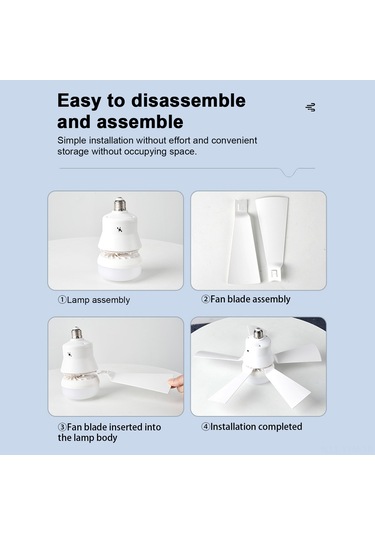 Geeksen Uzaktan Kumandalı 3 Renkli Aydınlatmalı E27 Fan Lamba - 30w Dimmable Diğer