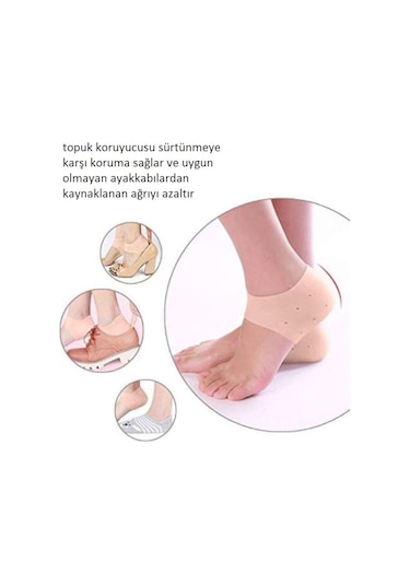 Silikon Topuk Koruyucu Çorap - Topuk Çatlağı Gömleği