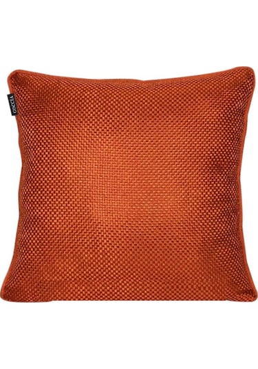 4'lü  Hasır Dokulu Fitilli Çift Taraflı Kırlent Kılıfı Turuncu-1058