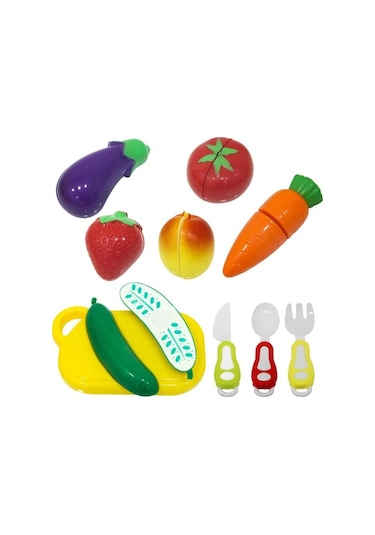Birlik Oyuncak 16 Parça Oyuncak Meyve Sebze Kesme Seti