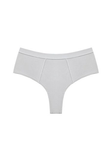 Beyaz Saf Renk Rahat Pamuk Basit Temel Kadın Pamuk Orta Bel Yarım Kalça Büyük Külot L Beyaz