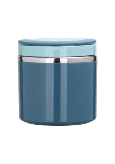 Paslanmaz Çelik Vakumlu Termal Yemek Kabı, Taşınabilir Öğle Yemeği Saklama Kutusu, Çorba Ve Sıcak Yemekler İçin Kapaklı Bento Kutusu, Isı Koruyucu Termos Özellikli Pratik Yemek Kapları MAvi