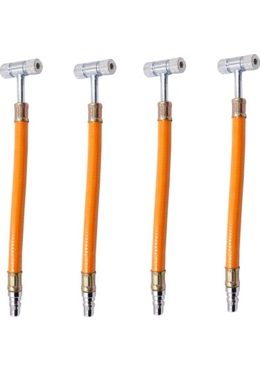 Sones 4 Pcs Lastik Çift Kafalı Hava Nozulu Araba Motosiklet Bisiklet Hava Nozulu Tşekilli Hortum