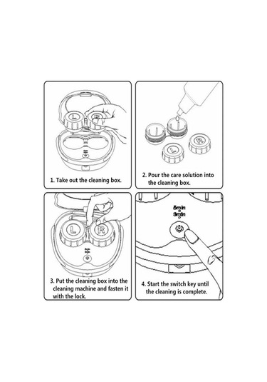 Springsun Ultrasonik Gözlük & Takı Temizleyici - Ev Tipi Pratik Hızlı Temizleme Cihazı, Beyaz