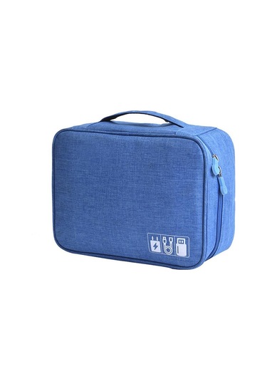 Mavi Seyahat Kablo Çantası Taşınabilir Evrensel Dijital Usb Kablosu Sd Kartlar Organizatör Kablo Pil Laptop Çanta & Kılıf 56797499