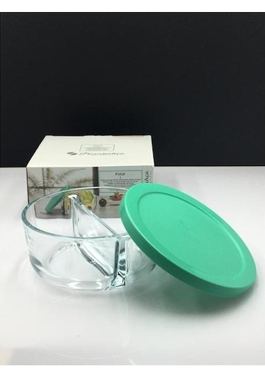 Paşabahçe 530683 Yeşil Polar Bölmeli Cam Saklama Kabı 4 Adet