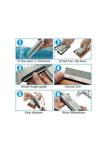 7 Parçadan Oluşan Yüksek Kaliteli Profesyonel Bıçak Bileme Seti