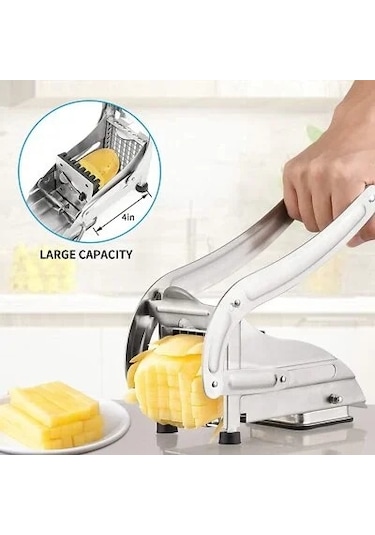 Çelik Patates Dilimleyici - Çok Fonksiyonlu Patates Dilimleyici, Sebze Doğrayıcı &amp Amp Rendeli A Çok Renkli