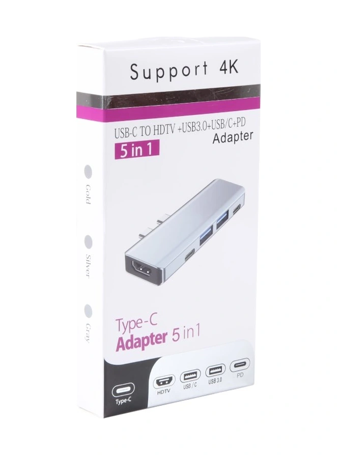 Technow Yg-2102 5 İn 1 Çift Usb-c / Type-c-usb Hub Çevirici Adaptör