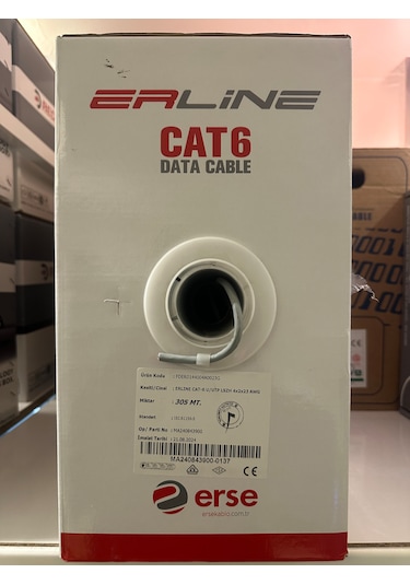 Erse Cat6 U/utp Lszh 4x2x23 Awg 305 Metre Gri
