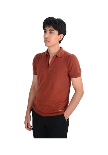 Cengiz İnler Yarım Fermuarlı Merserize Erkek Triko T-shirt 001