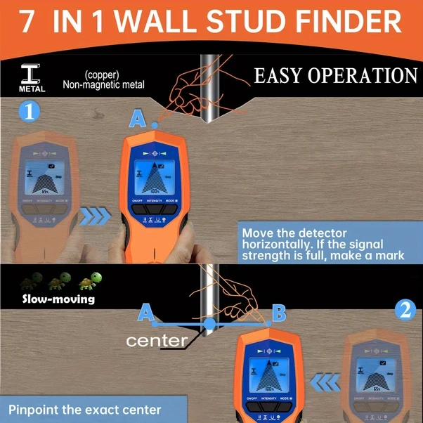 Willowhaven Turuncu 7'li1 Dedektör Metal Ahşap Kablolar Derin Tarama 2 36 İnç Seviye Kablo Uyarı