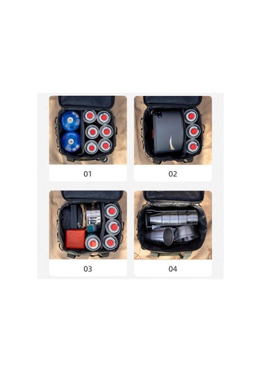 Mufunye Taşınabilir Çok Fonksiyonlu Kamp Aksesuar Düzenleyici - Çarpışma Önleyici Açık Hava Pişirme Seti Saklama Çantası Çok Renkli