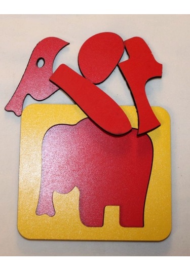 Ahşap Montessori Üçlü Puzzle Hayvanlar