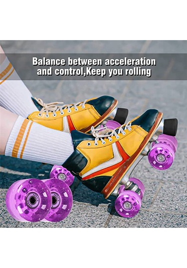 8 Parça 32 X 58 Mm 82a Rulmanlı Paten, Mor Mor