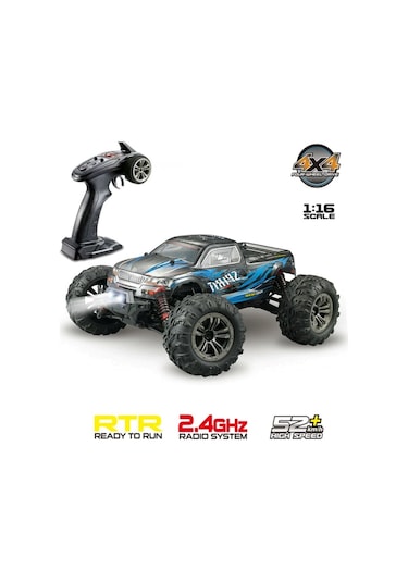 Xinlehong 1:16 Brushless Uzaktan Kumandalı Yüksek Hızlı Rc Araba 52km/s 2.4ghz 4wd Usb Şarj Mavi Çok Renkli