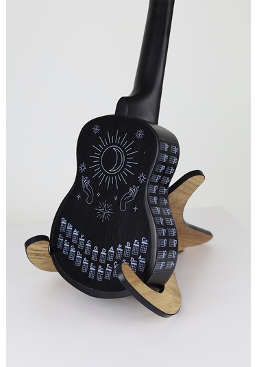 ukulele akor cetveli tablosu sticker etiketi BARİTON-TENOR-KONSE