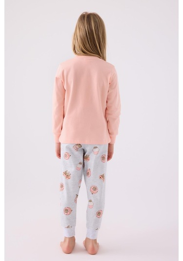 Rolypoly Kız Çocuk Uzun Kol Pijama Takım A.somon-1723 SOMON