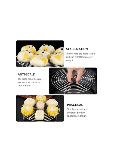 Soğutma Rafı Paslanmaz Çelik Yuvarlak Pişirme Buharda Pişirme Fırınlama B