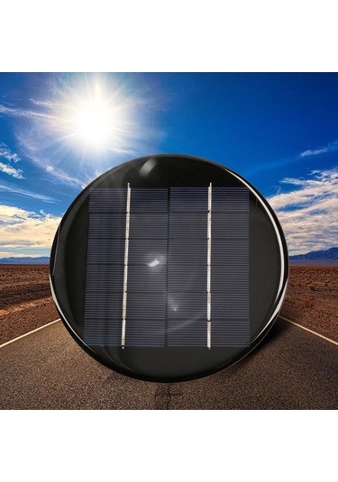 Lemestar 6v 2w 330ma Multikristal Güneş Paneli - Ip65 Su Geçirmez, 19.5% Dönüşüm Oranı, 15cm Çaplı, Dıy Projeler İçin Oyuncak, Lambalar, Öğretim