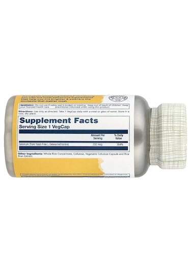 Solaray Selenium Antioxidants 200 Mcg 90 Vegcaps