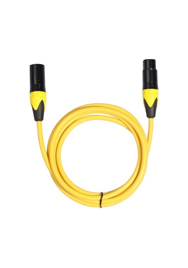 Rogfer Xrl Erkek - Dişi Mikrofon Mikseri Ses Kablosu, Uzunluk: 1m Sarı