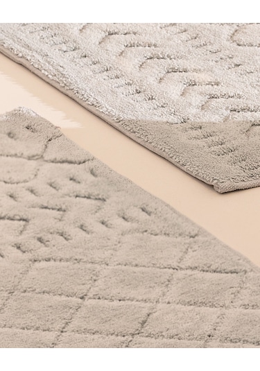 Madame Coco Panier 2'li Banyo Paspası - Gri - 60x100 Cm Bapa0000000009