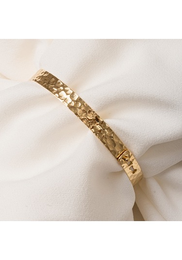 Gümüş Bilezik - Dövülü El İşçiliği Yeni Tarz Kelepçe 925 Ayar Gümüş Bilezik Gümüş