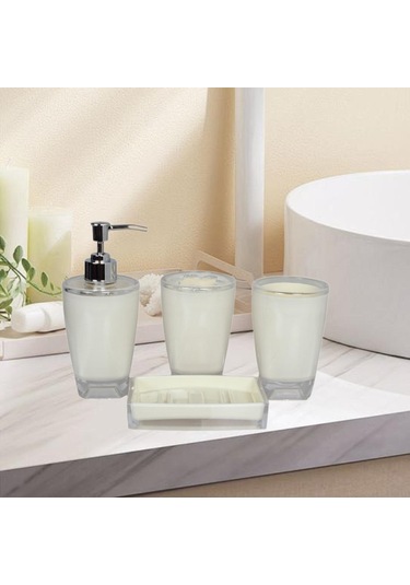 Suntek Vanity Hotel Için 4 Parça Sabunluk Modern Tuvalet Bej