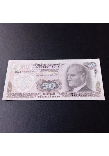 6.emisyon 50 Tl Çil Eski Kağıt Para - 39963663d3a252e160