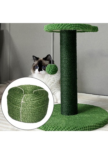 Suntek Kedi Tırmalama Direği El Yapımı 3 Telli Ağır Yeşil