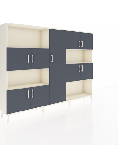 Arges Dolap 10 Raflı 9 Kapaklı 220x30x163 Aytaşı-antrasit/aytaşı Aytaşı-antrasit/aytaşı